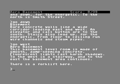 Lurking Horror screenshot 3 for Commodore 64